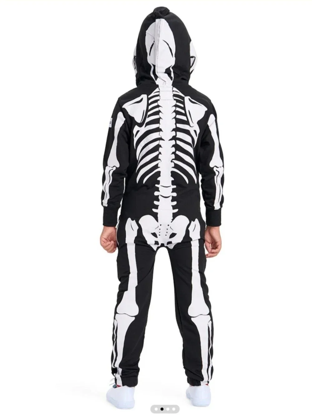 NWT! Tipsy Elves, Unisex Youth Skeleton Hooded Onsie Jumpsuit Youth XL, MSRP $55